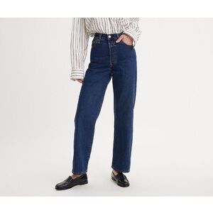 Levi’s Premium Ribcage Straight Ankle Denim Jeans Dark Blue Noe Dark Mineral 31